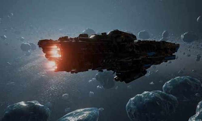 (太空巨型战舰)在深邃宇宙中穿行：壮丽太空战舰游戏